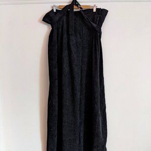 Boohoo Wide Leg Paper bag waist Cord Trousers